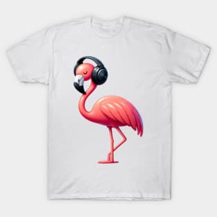 Music-loving flamingo fun! T-Shirt